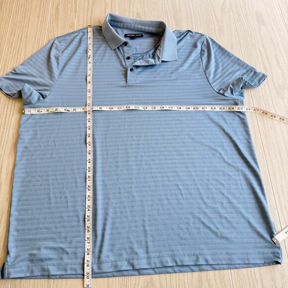 Michael Kors Men’s XXL Blue Short Sleeve Polo Performance Shirt - Picture 3 of 4